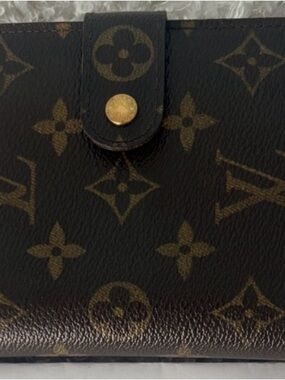 Louis Vuitton Black and Gold Monogram Wallet